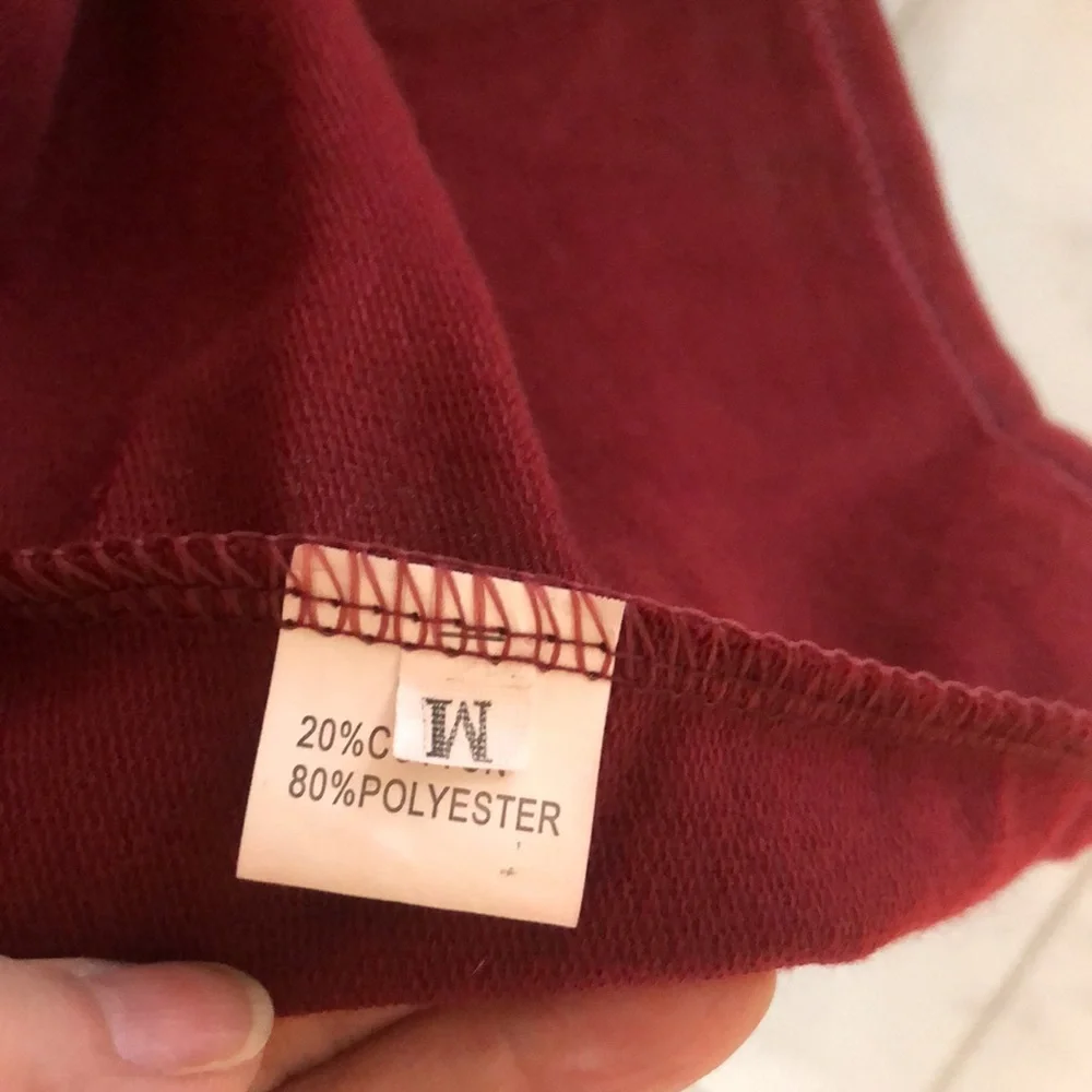 Drawstring hoodie high low hem. - Picture 10 of 11